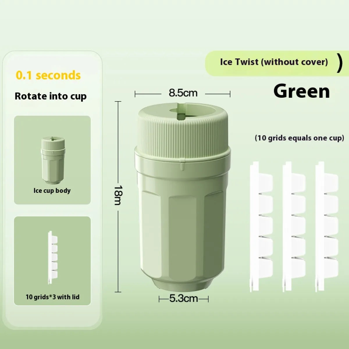 Twisting Ice Cup Rotating Release Ice Cube Trays